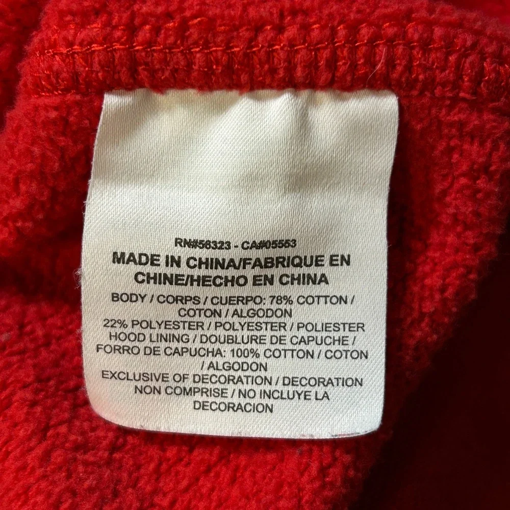 Vintage Blue Tag Nike Hoodie Embroidered Big Mesh Logo Spell Out Red Medium